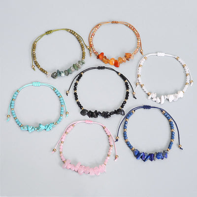 Olivenorma Bohemian Crystal Gravel String Bracelet