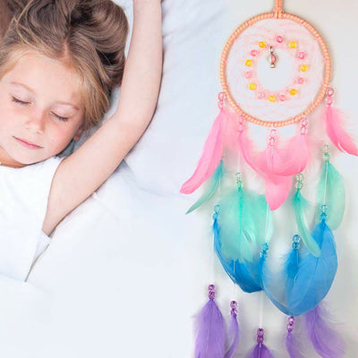 Olivenorma Colorful Acrylic Bead Feather Handmade Dream Catcher - image 8