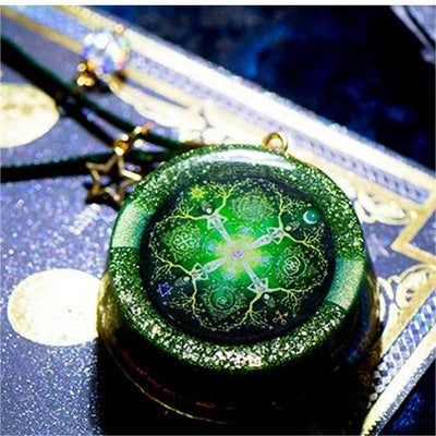 Olivenorma Star Moon Sun Four Elements Reiki Pendant Orgone Necklace