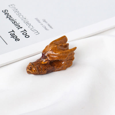 Olivenorma 1.5Inch Crystal Dragon Skull Statue Gemstone Decoration - image 20