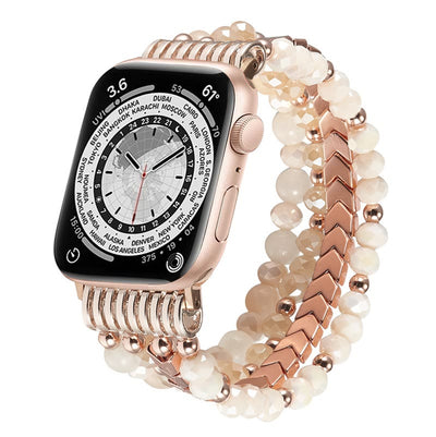 Olivenorma Alloy Arrow Crystal Beaded Watch Strap Bracelet