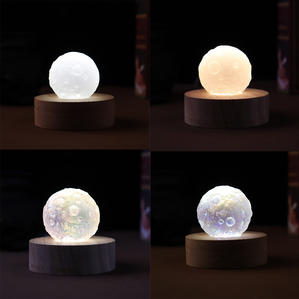 Olivenorma Clear Crystal Electroplated Moon Shape Crystal Lamp