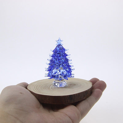 Olivenorma Crystal Glass Christmas Tree Home Gemstone Decoration