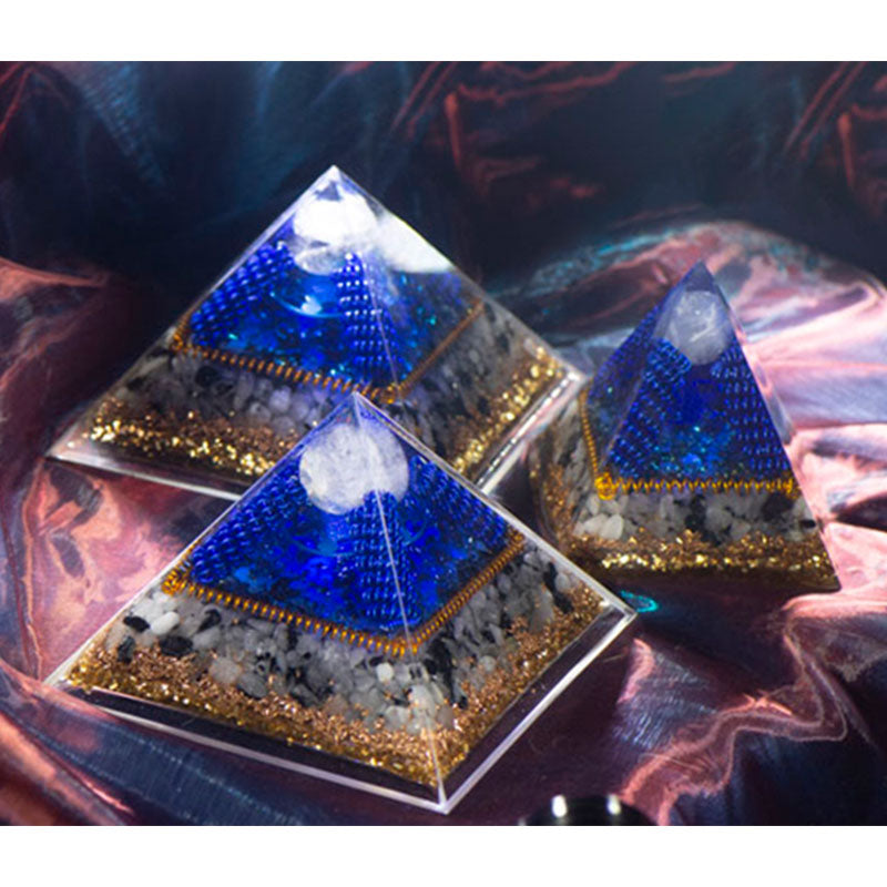 Olivenorma Labradorite with Tiger Eye Orgone Pyramid