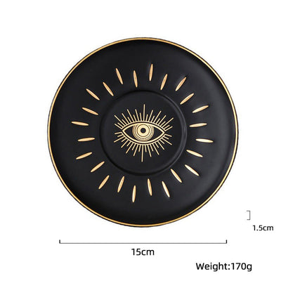 Olivenorma Evil Eye Ceramic Jewelry Storage Tray Coaster