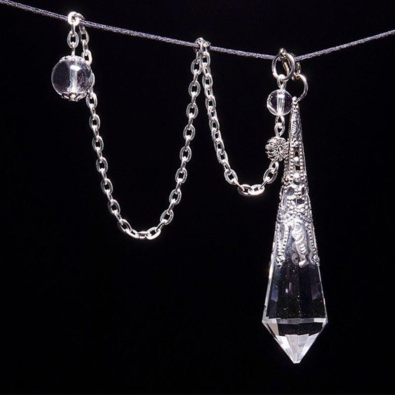 Clear Crystal Meditation Pendulum