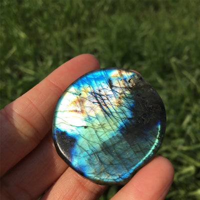 Olivenorma Natural Labradorite Wlof Totem Gemstone Decoration