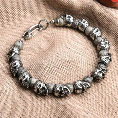 Olivenorma Natural Tiger Eye Handmade 925 Sterling Silver Bracelet