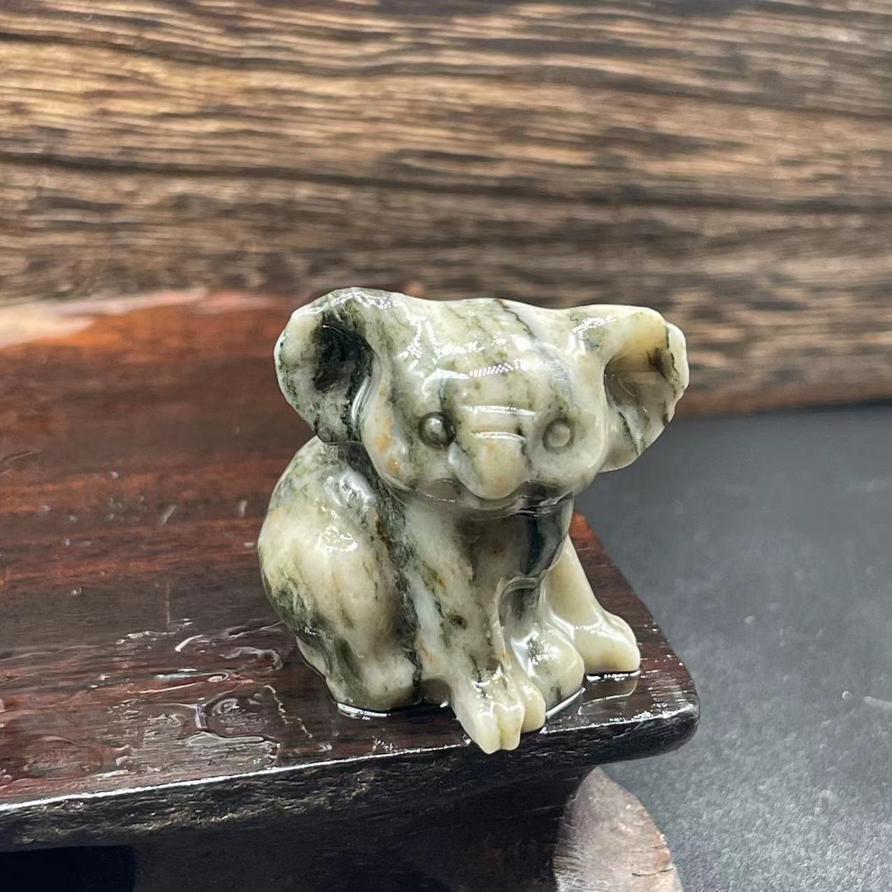 Olivenorma 1.2 Inches Carved Cute Koala Figurine Gemstone Decoration - Leopard Stone - image 8