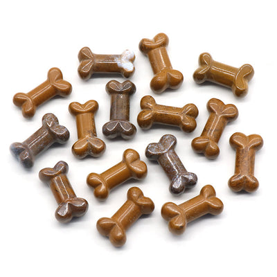 Olivenorma Natural Quartz Crystal Mini Bone Gemstone Decoration - Yellow Jasper - image 28