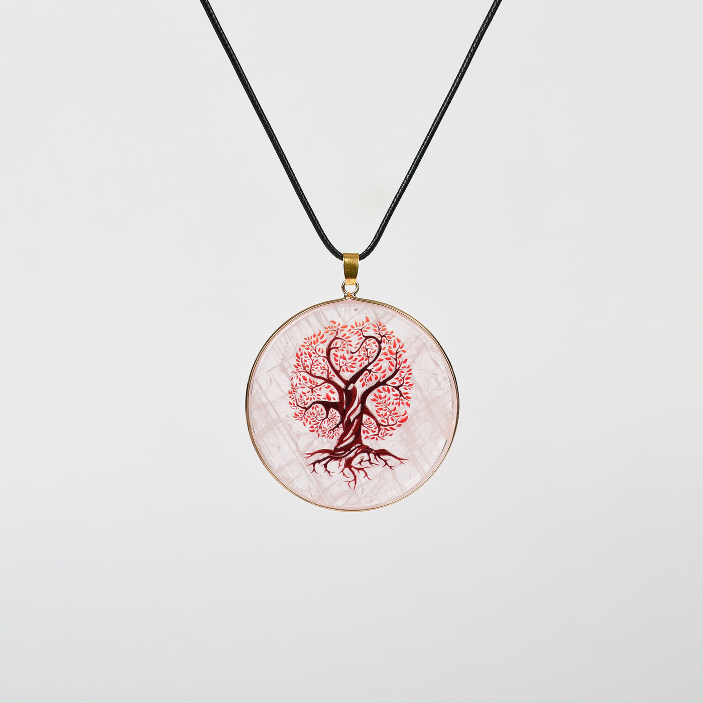 Olivenorma Crystal Hamsa Chakra Tree Of Life Necklace