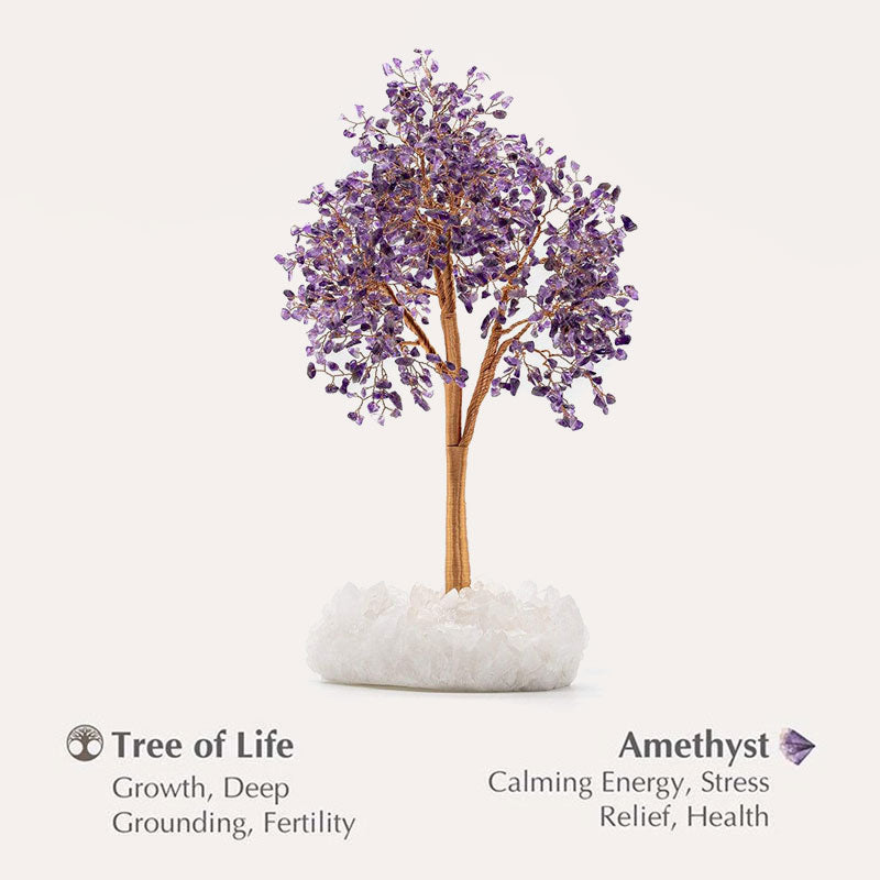 Olivenorma Awaken Intuition Amethyst Stone Feng Shui Tree