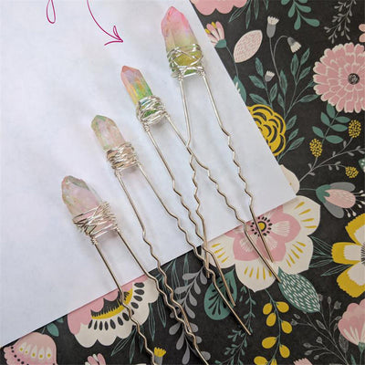 Olivenorma Handmade Thread Crystal Hairpin - image 5