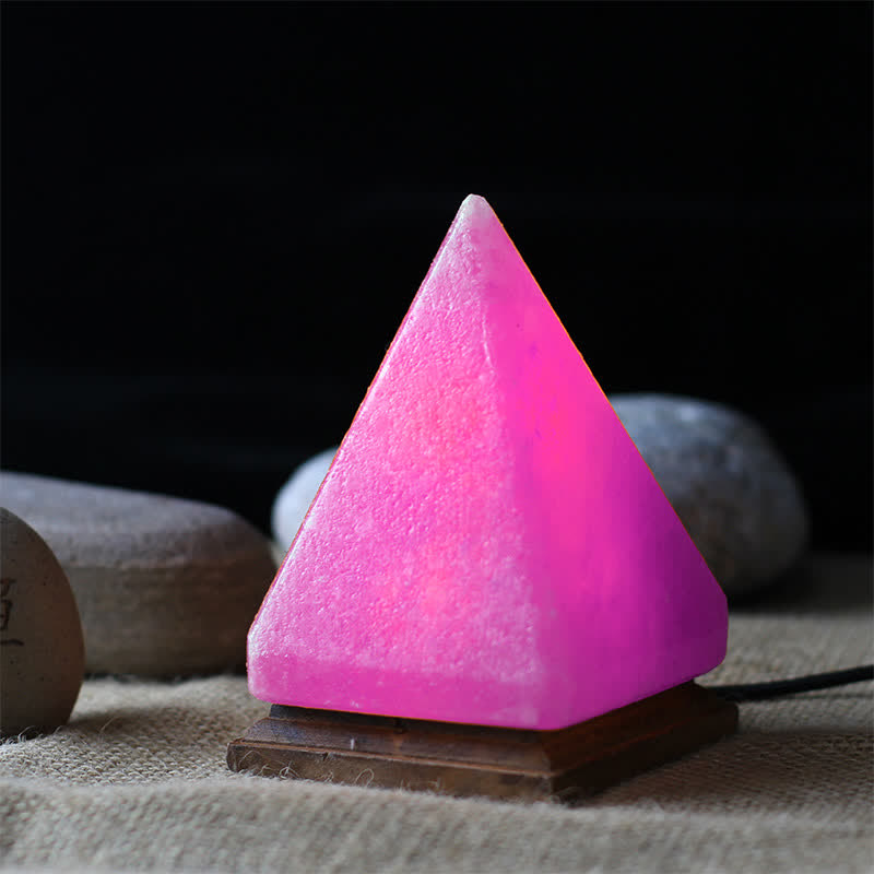 Olivenorma Fascinating Pyramid Himalayan Pink Salt Lamp