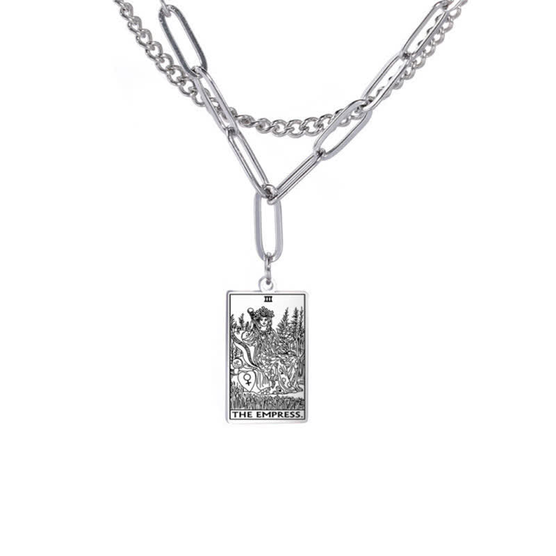 Olivenorma Tarot Card Double Chain Necklace