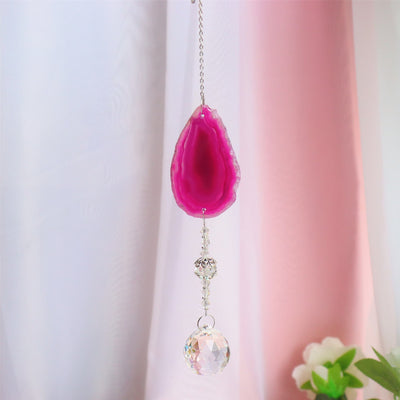 Olivenorma Handmade Hanging Pendant Sun Crystal Wind Chime