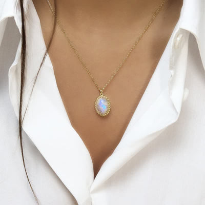 Olivenorma  Delicate Natural Opal Necklace