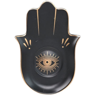 Olivenorma Hamsa Small Tray Evil Eye Jewelry Plate Coaster