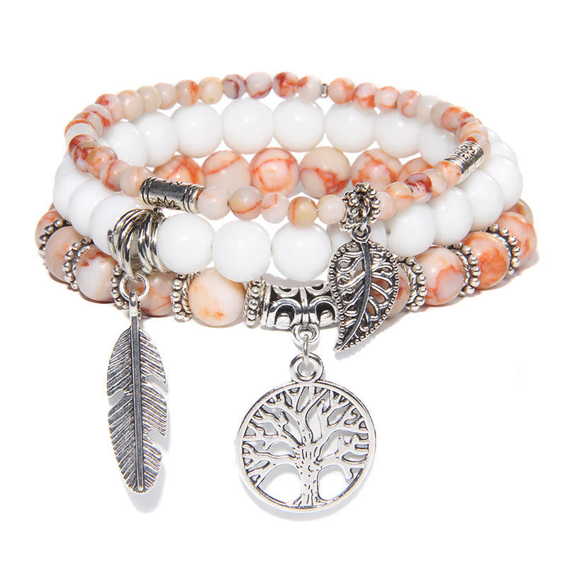 Olivenorma "Nature's Healing Moments" Tree Of Life 3 Pieces Bracelet Set