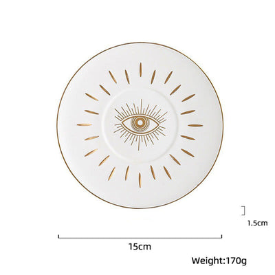 Olivenorma Evil Eye Ceramic Jewelry Storage Tray Coaster