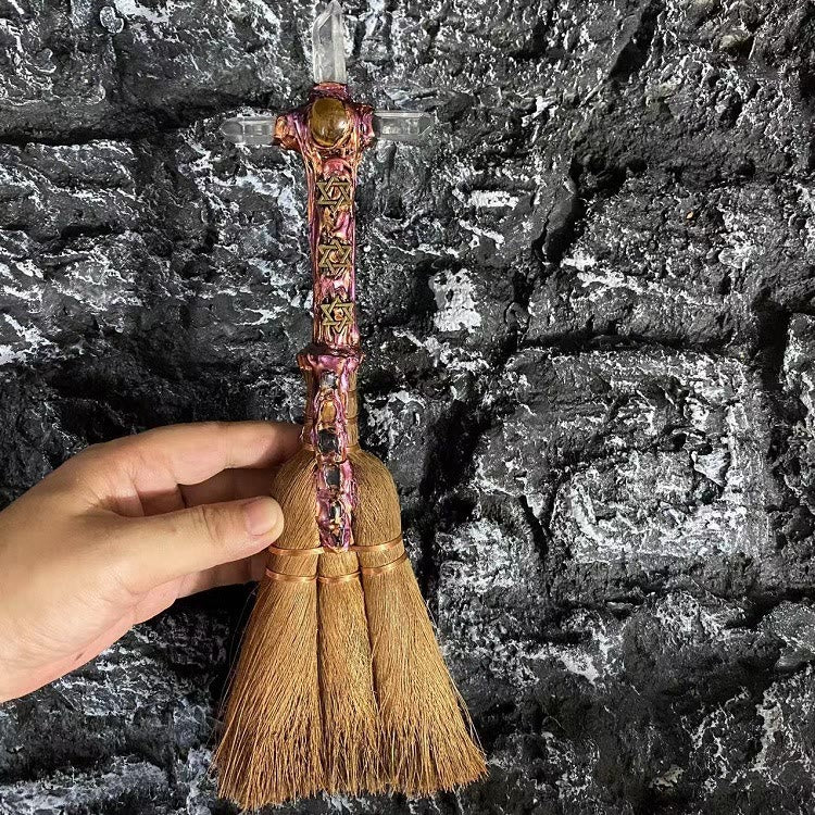 Olivenorma Crystal Broom Ritual Witch Ornamet