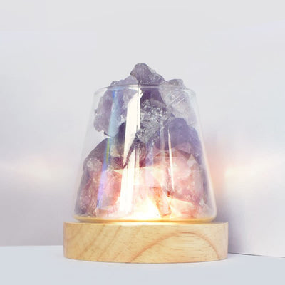 Olivenorma Goblet of Fire Shape Crystal Or Himalayan Pink Salt Lamp