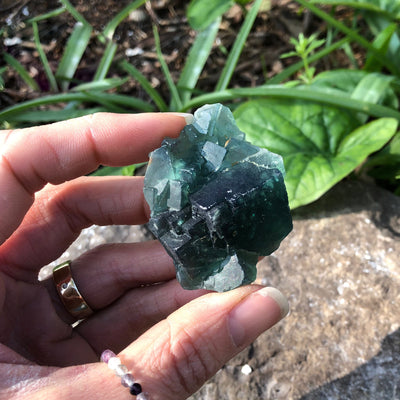 Olivenorma Large Raw Fluorite Crystal Natural Stone