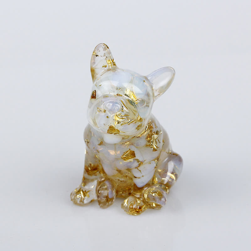 Olivenorma Crystal French Bulldog Gemstone Decoration