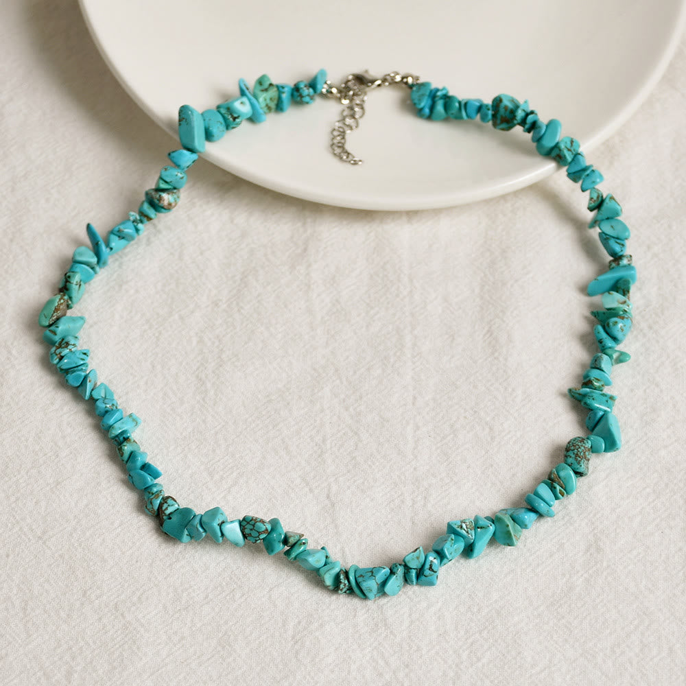 Olivenorma Irregular Shaped Polished Crystal Stone Necklace - Turquoise - image 22