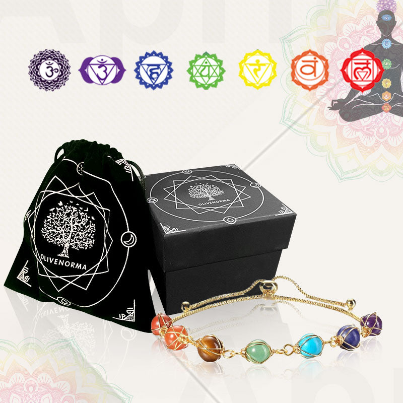 Chakra Natural Golden Color Adjustable Yoga Bracelet