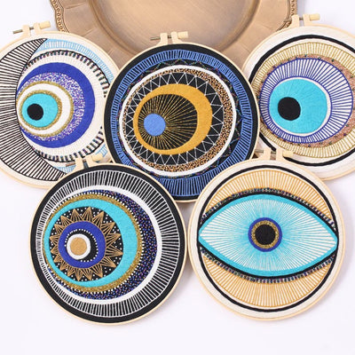 Olivenorma Evil Eye Hand Embroidery Semi Finished Material Decoration