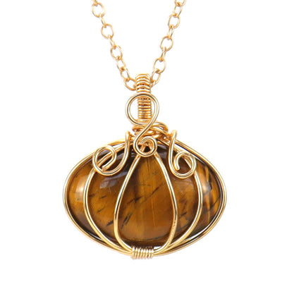 Olivenorma GUARDIAN PUMPKIN - Creative Pumpkin Crystal Necklace