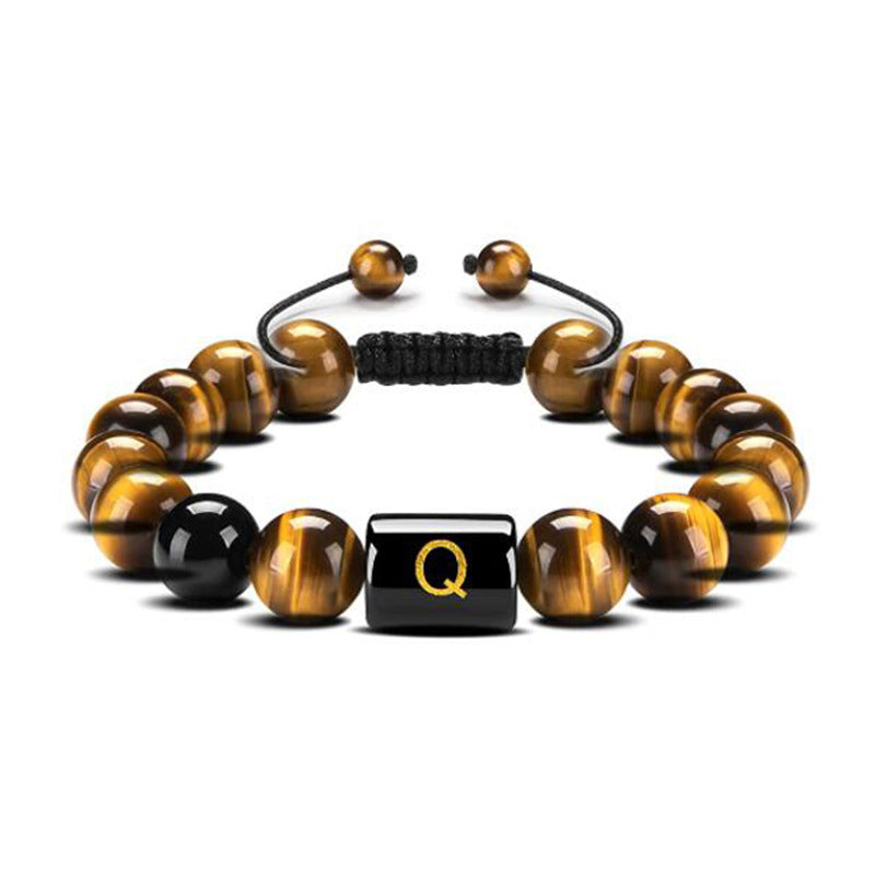 Tiger Eye Letter Protection Bracelet