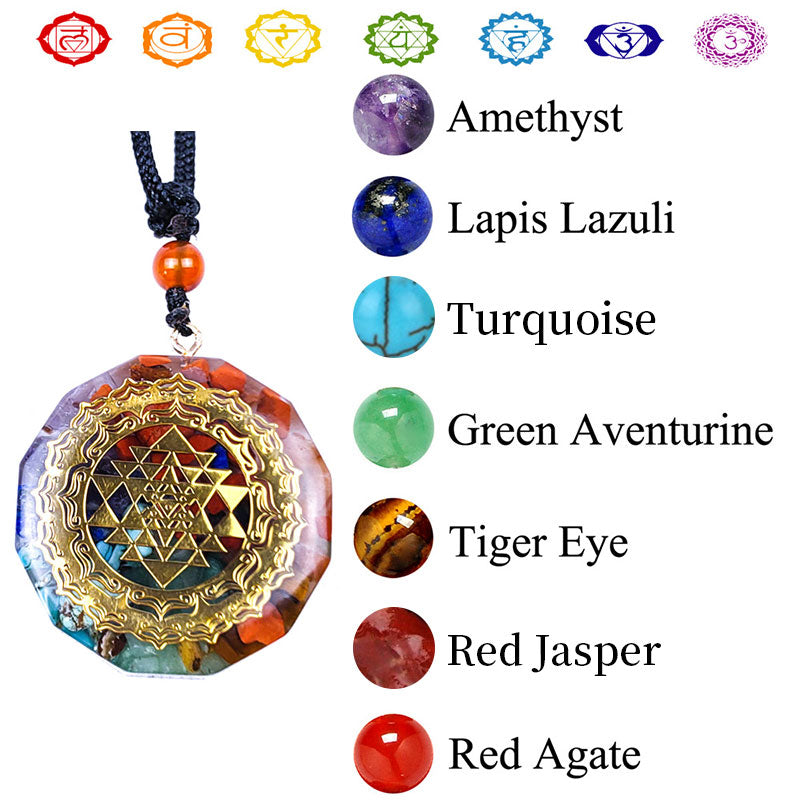 Olivenorma Chakra Healing Orgone Necklace