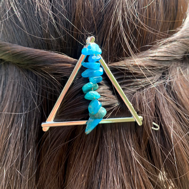 Olivenorma Crystal Triangle Gravel Geometric Hair Accessories Comb Hairpin