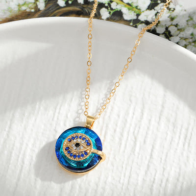 Olivenorma "You Always be Protected" - Evil Eye Necklace - Evil Eye#Round-Gold - image 9
