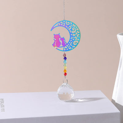 Olivenorma Clear Crystal Hanging Chakra Beads Wind Chime Suncatcher