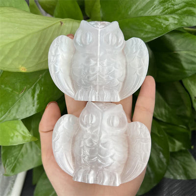 Olivenorma Clear Crystal Owl Gemstone Decoration