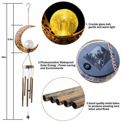 Olivenorma Solar Moon or Sun Wind Chime Ornaments