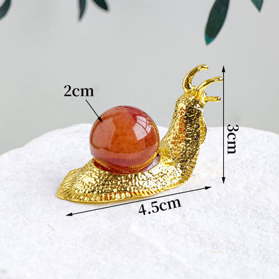 Olivenorma Natural Crystal Ball Holder Small Snail Gemstone Decoration - image 31
