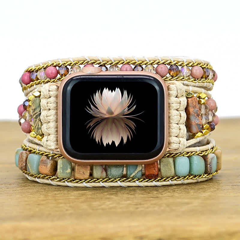 Olivenorma Amazonite Apple Watch Strap Wrap Bracelet