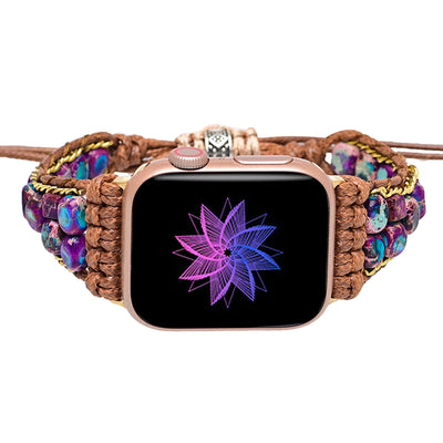 Olivenorma Blue Emperor Stone Apple Watch Strap Wrap Bracelet