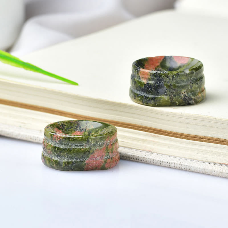 Olivenorma Natural Mineral Crystal Base Round Ball Holder Gemstone Decoration - Unakite - image 8