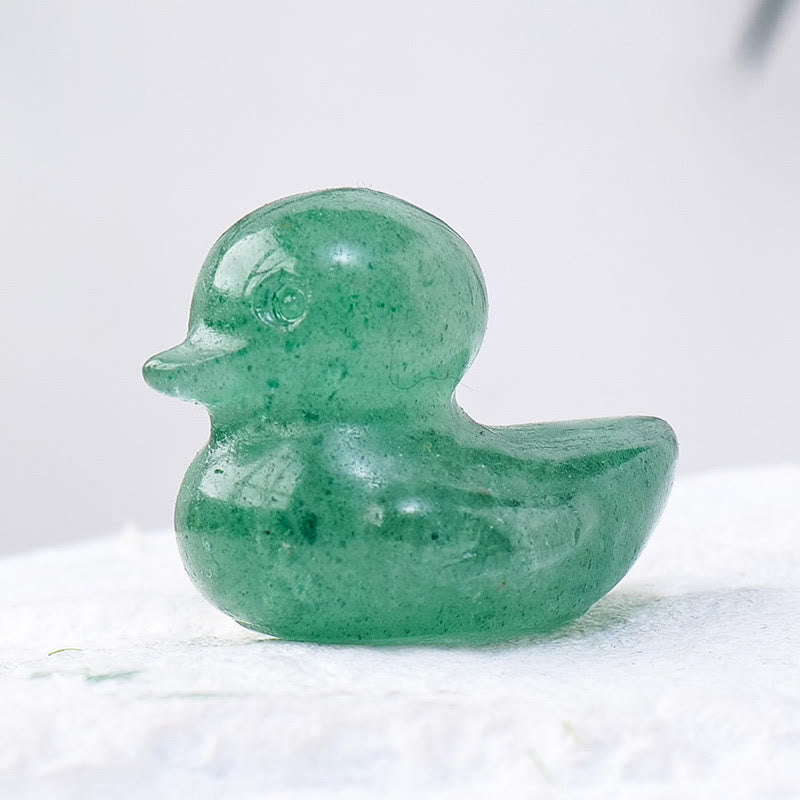 Olivenorma 1.2Inch Quartz Crystal Duck Carving Gemstone Decoration - Green Strawberry Crystal - image 30