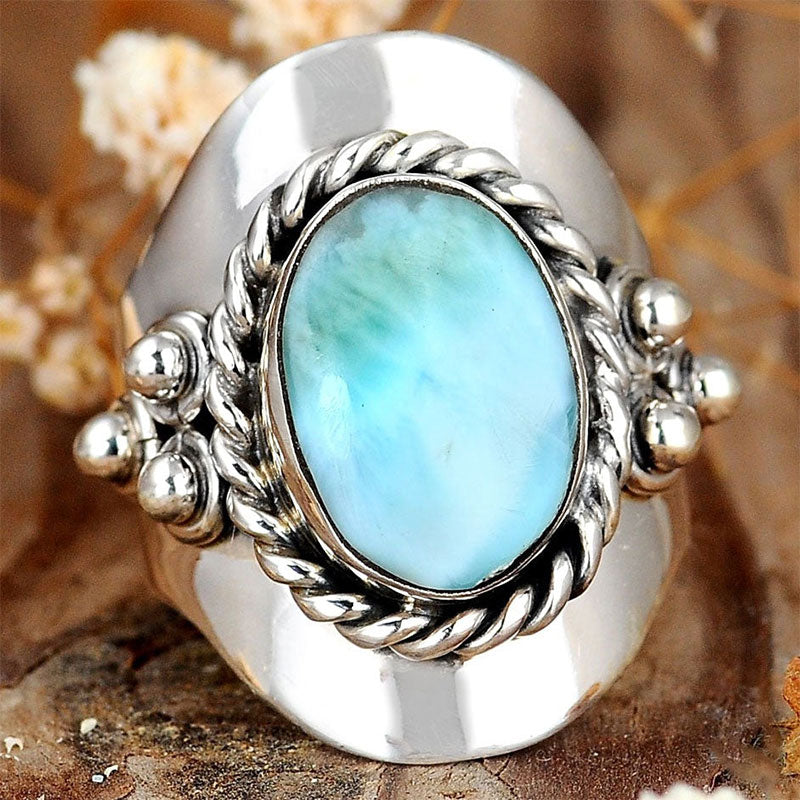 Olivenorma The Larimar Boho for Women Ring