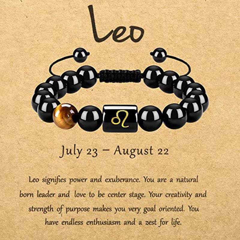 Olivenorma Tiger Eye With Obsidian Zodiac Bracelet