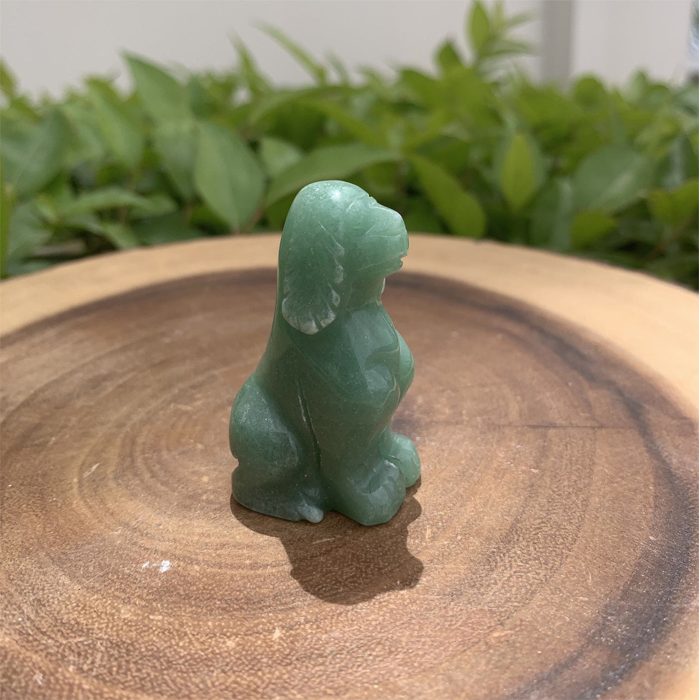 Olivenorma Green Aventurine Dog Stone Carving Gemstone Decoration