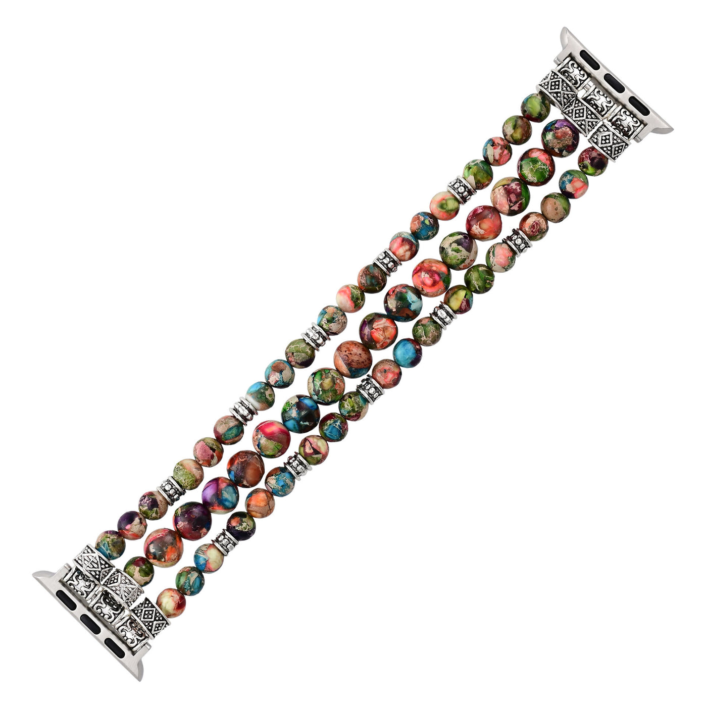 Olivenorma Oyster Turquoise Beaded Stretch Cord Apple Watch Strap