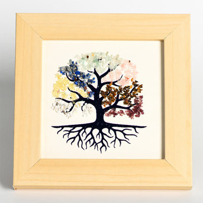 Olivenorma Natural Crystal Gravel Tree Of Life Photo Frame Decoration