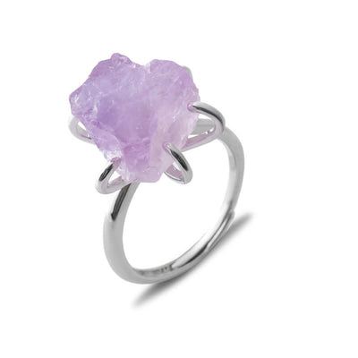 Olivenorma Six Claws Natural Crystal Adjustable Ring